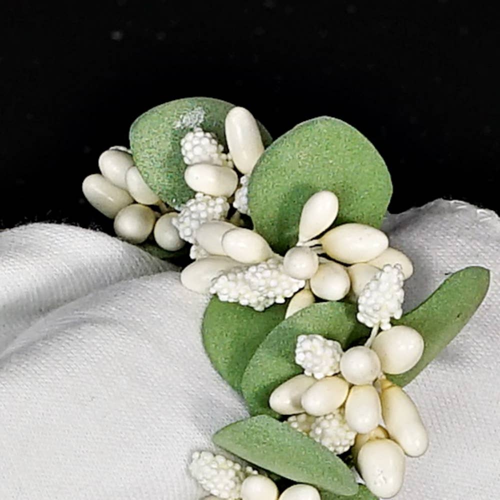 Ivory Berry & Sage Mini Candle Ring | Napkin Ring