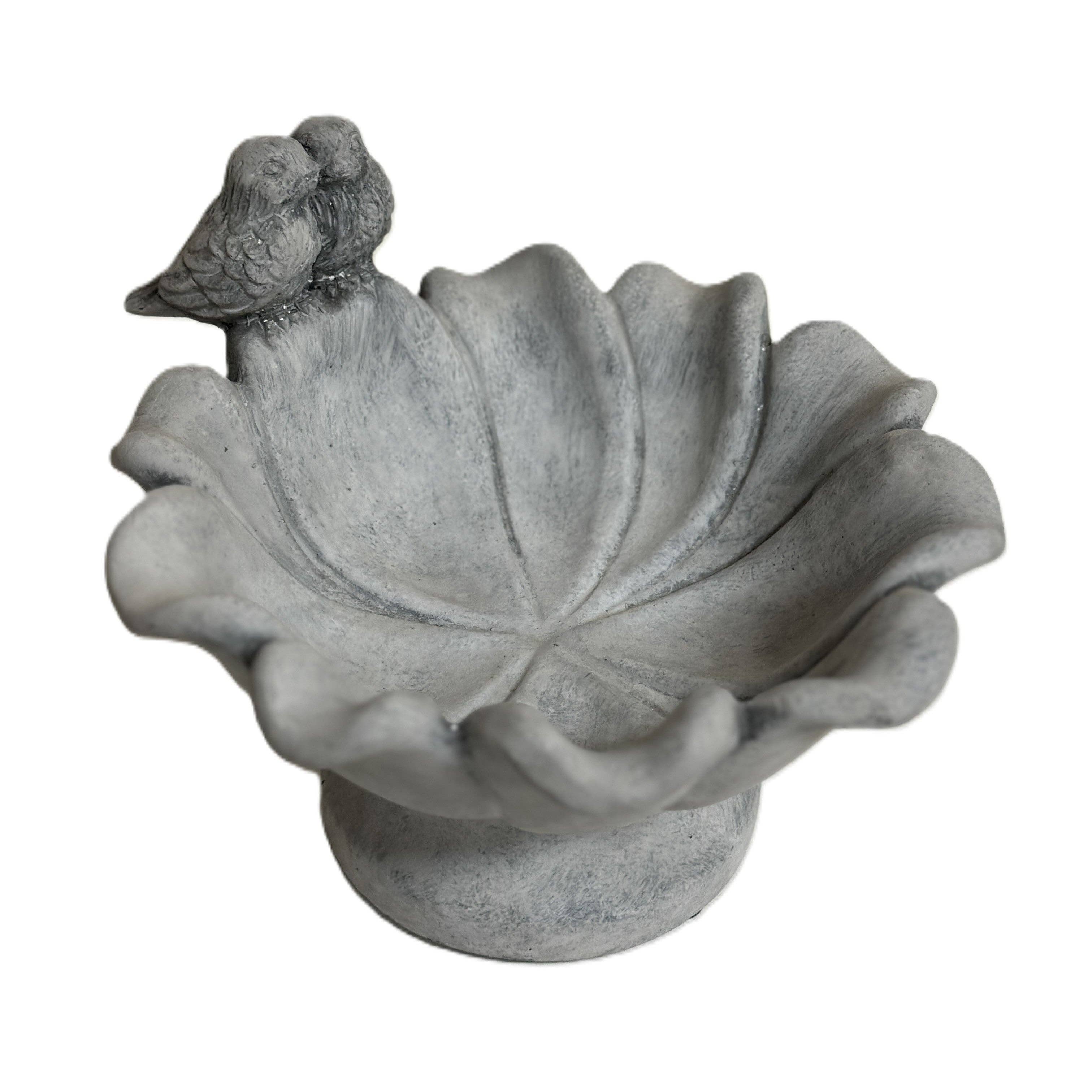 Birdsong Cement Birdbath Pedestal Bowl