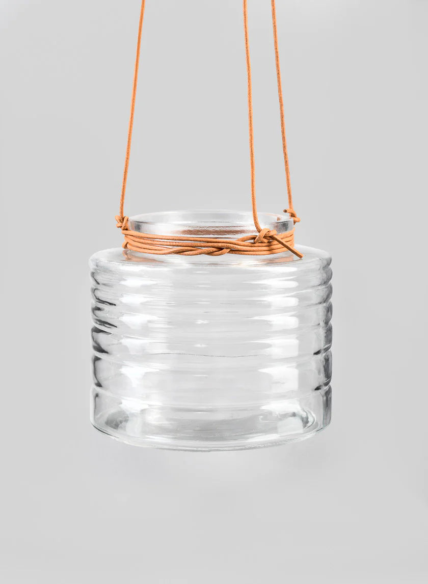 Nova Hanging Rippled Glass Vase
