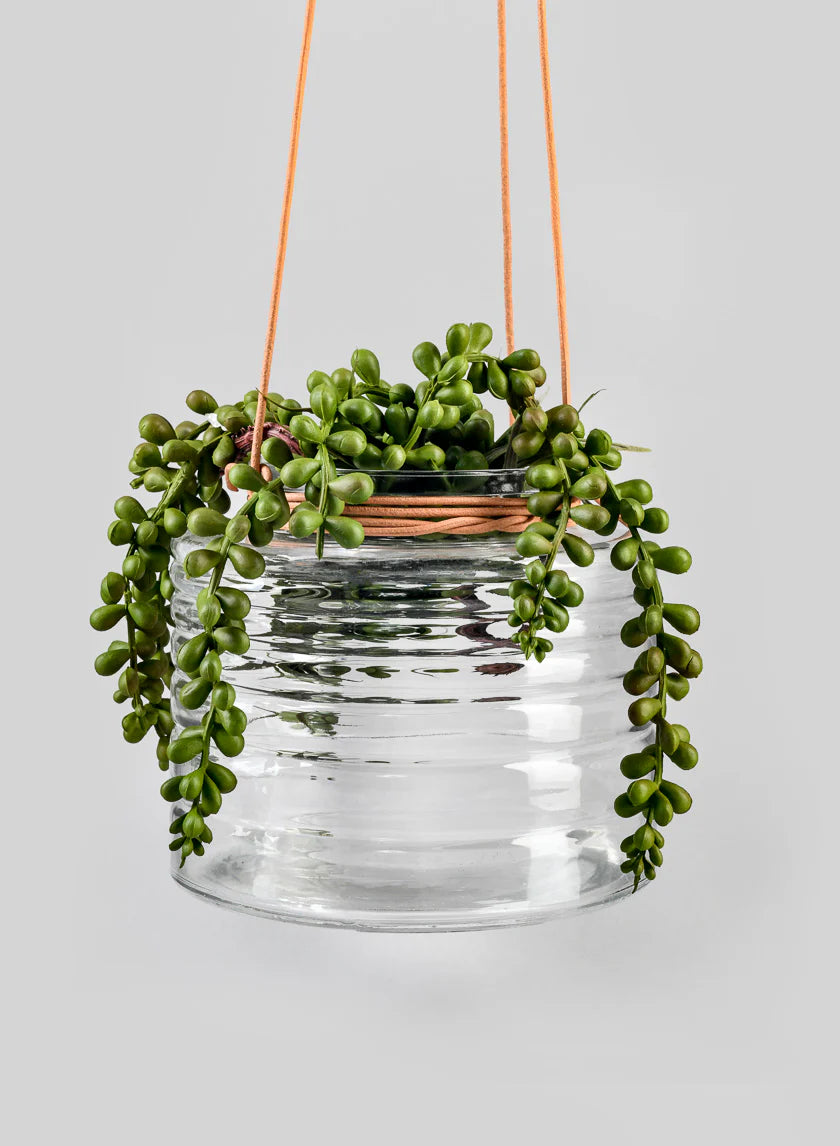 Nova Hanging Rippled Glass Vase