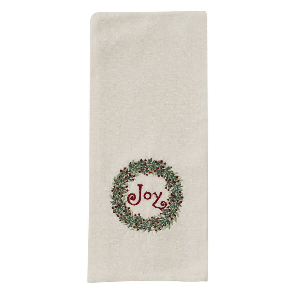 Williamsburg Joy Wreath Dishtowel