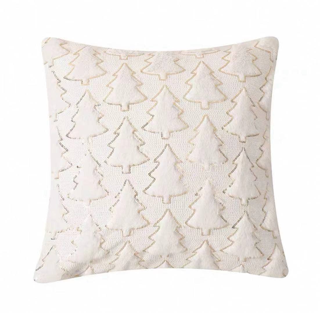 Christmas Tree Sequin Pillow