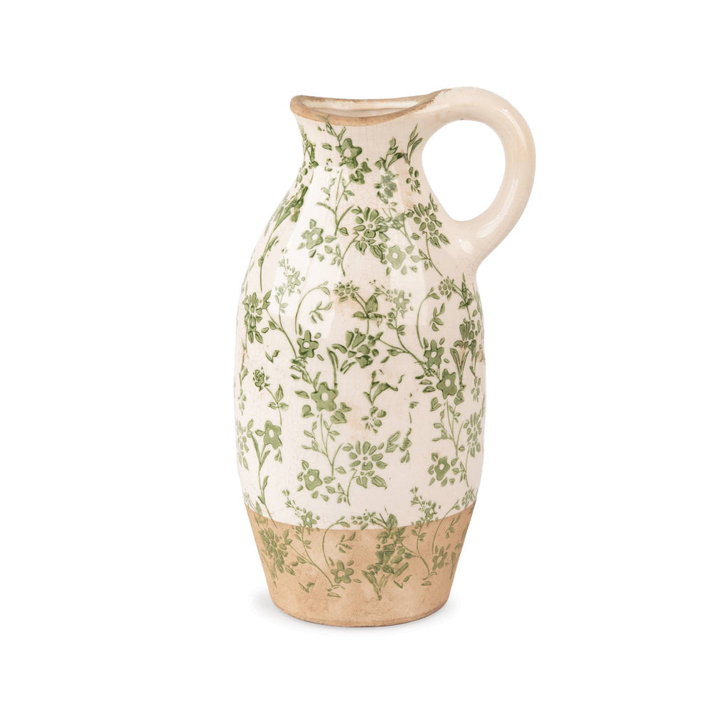 Ashcombe Green Pitcher Vase | 10.8"