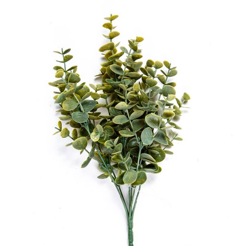 Green Eucalyptus Spray, 14 inch artificial eucalyptus stem for vases wreaths and  home decor