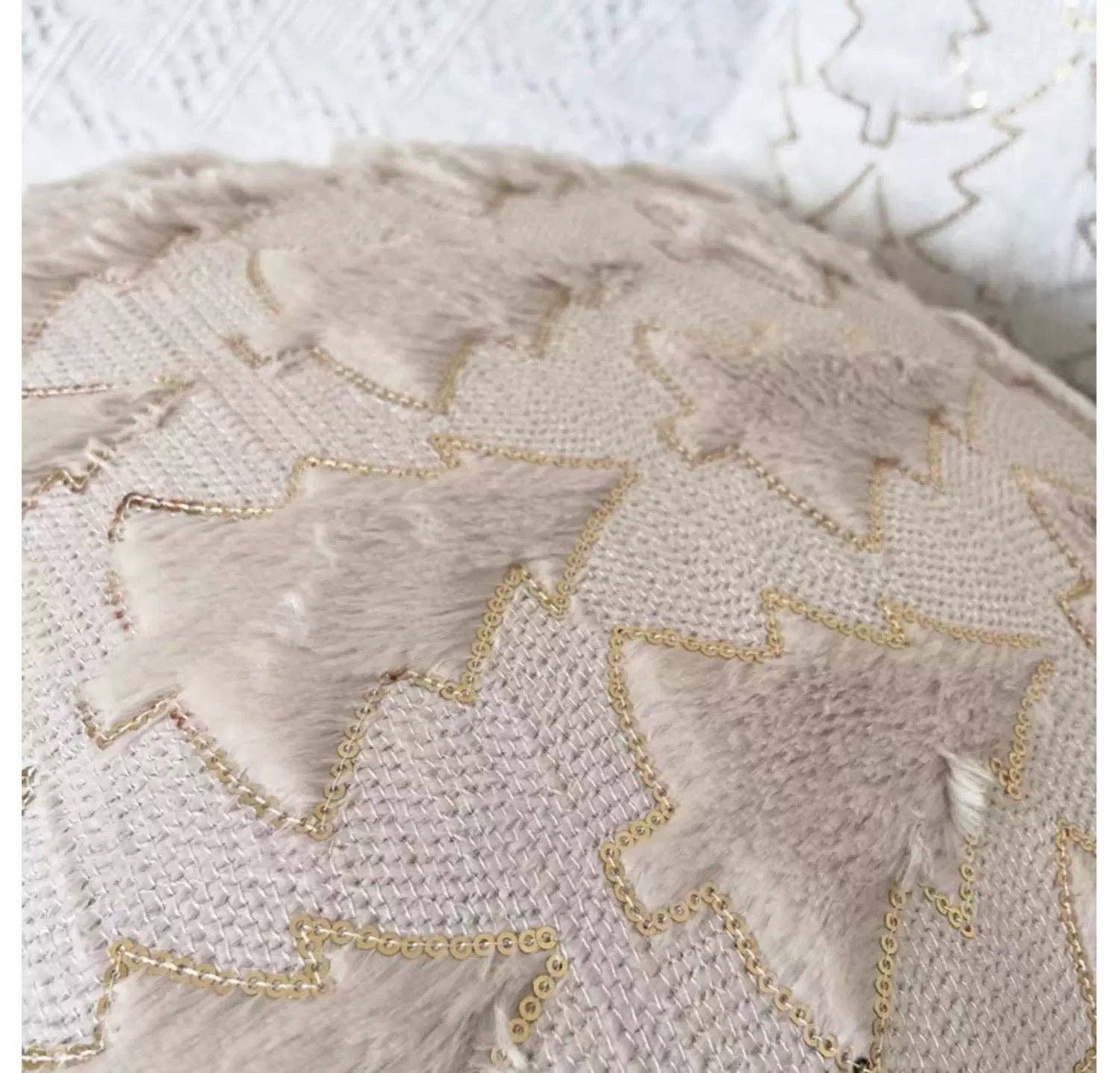 Christmas Tree Sequin Pillow