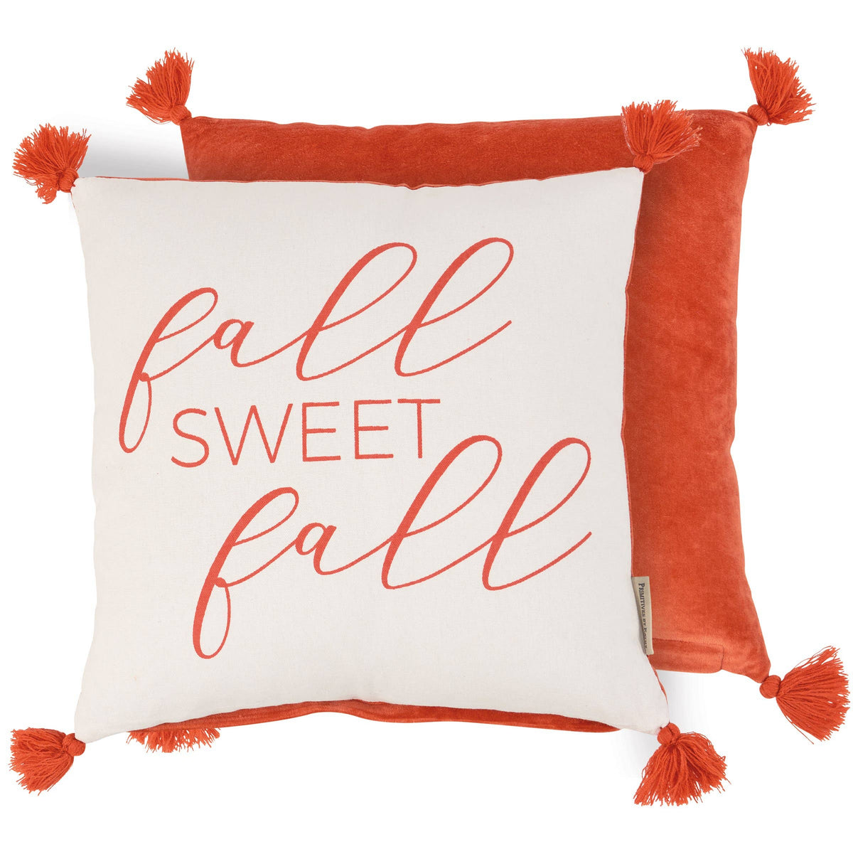 Autumn Script Tassel Pillow