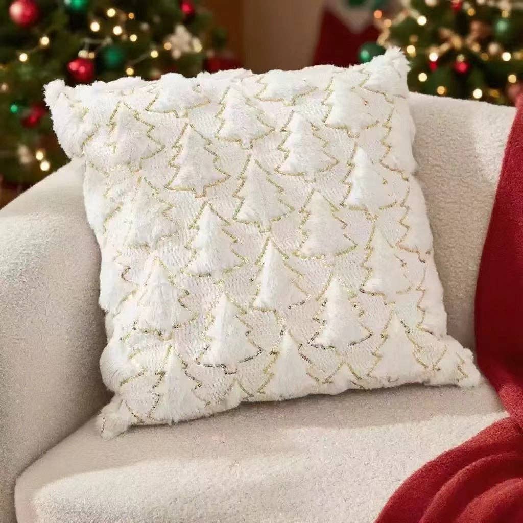 Christmas Tree Sequin Pillow
