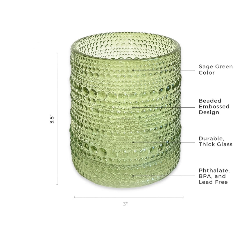 Gemma Beaded Sage Green Mini Vase