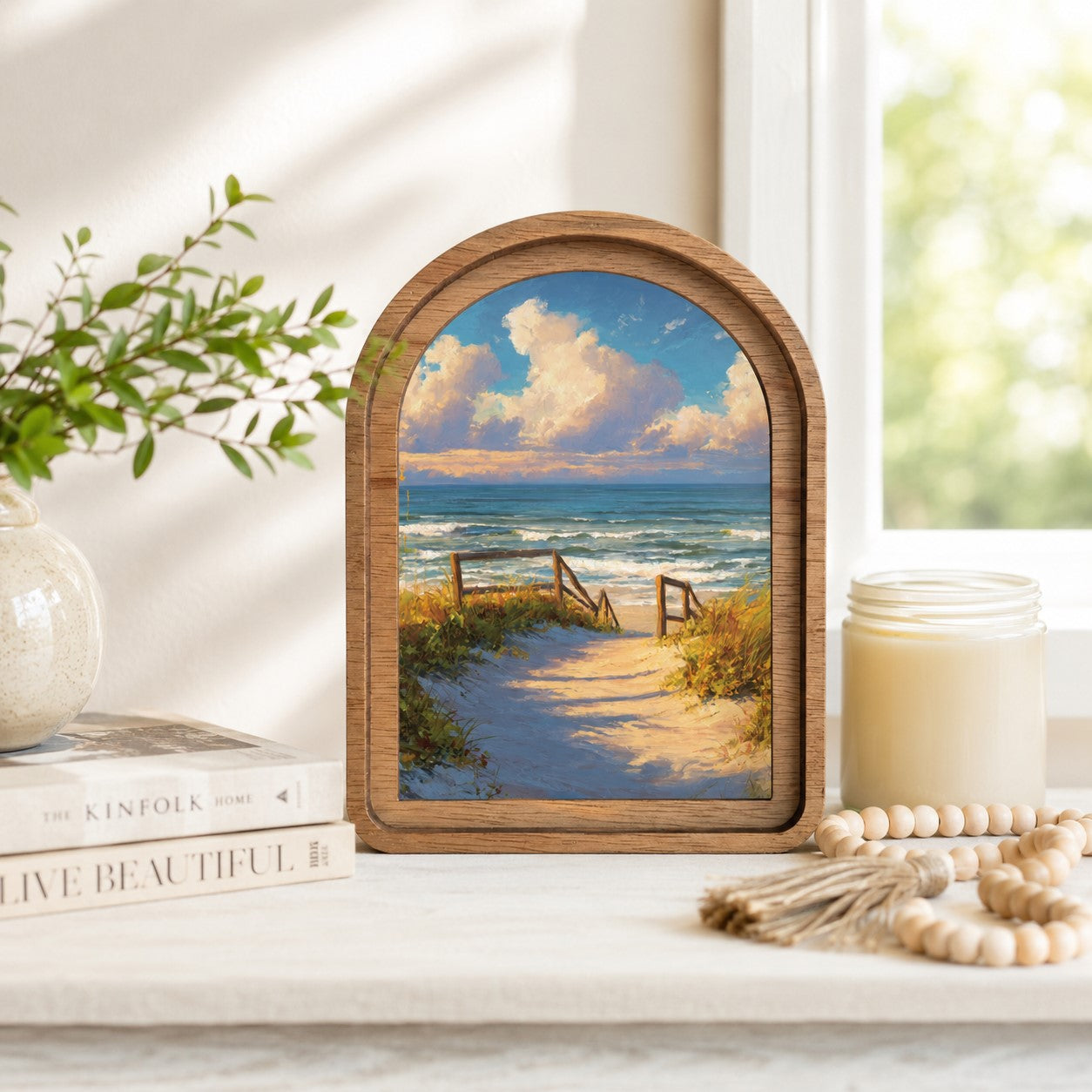 By the Sea Framed Arch | 7 x 9"