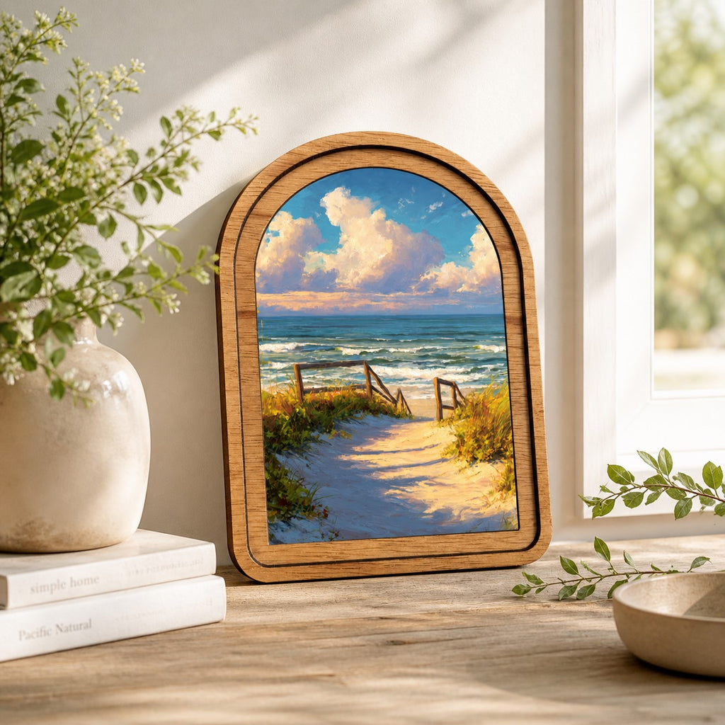 By the Sea Framed Arch | 7 x 9"