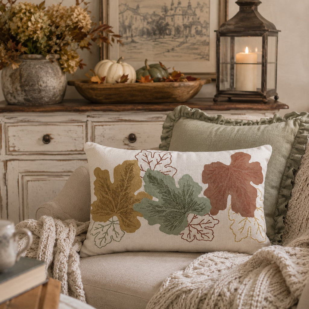 Autumn Leaves Lumbar Pillow | 14x22