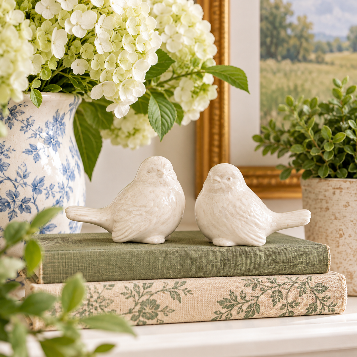 Little Nestlings White Sparrow Set