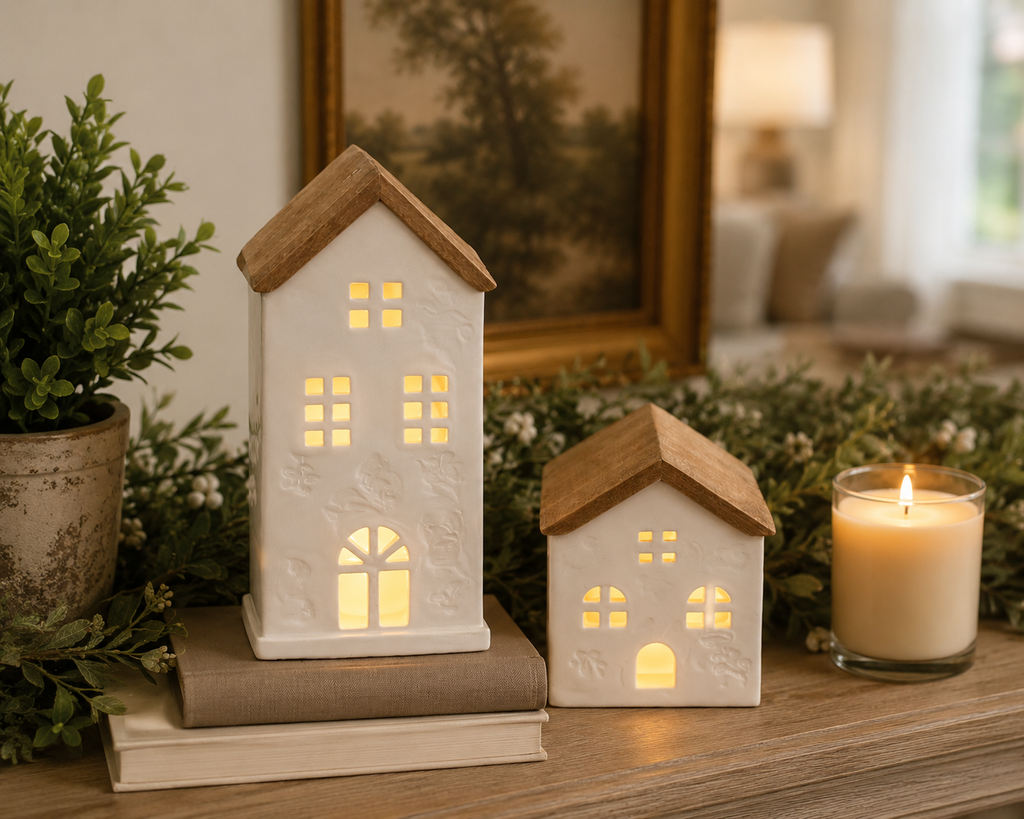 LED  Ceramic House Duo
