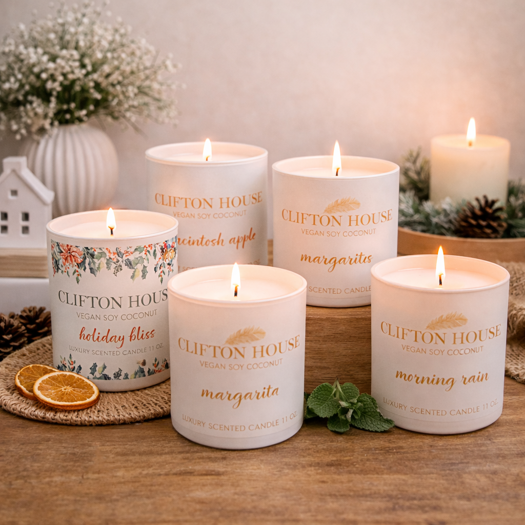 Clifton House Candle 11 oz - Coconut Soy Wax Jar Candle