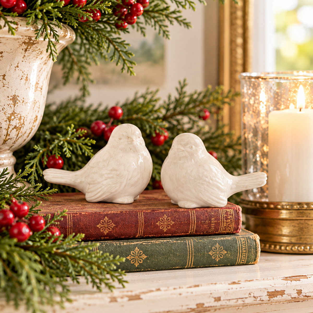 Little Nestlings White Sparrow Set