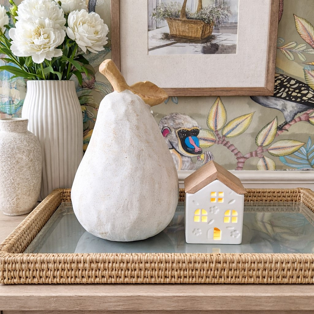 Decorative Ceramic Pear | 10"