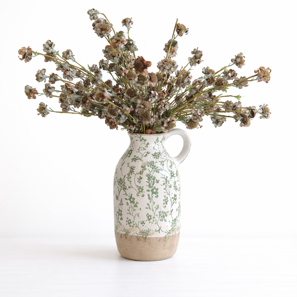 Ashcombe Green Pitcher Vase | 10.8"