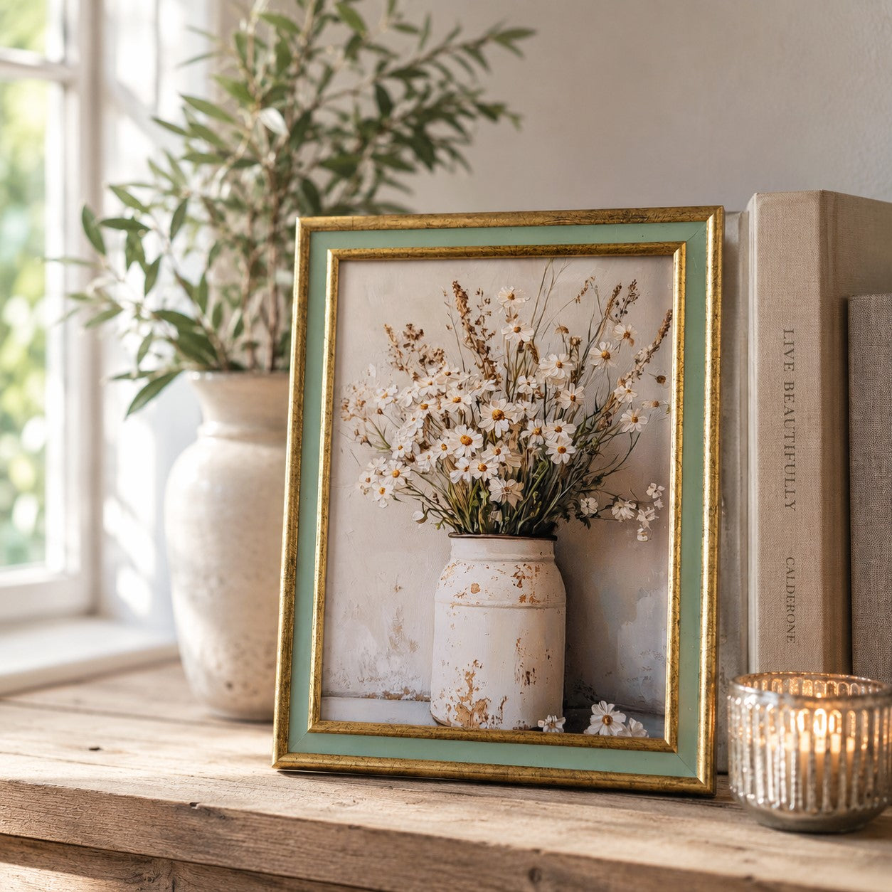 Fresh Cut Daisies Framed Art | 5 x 7