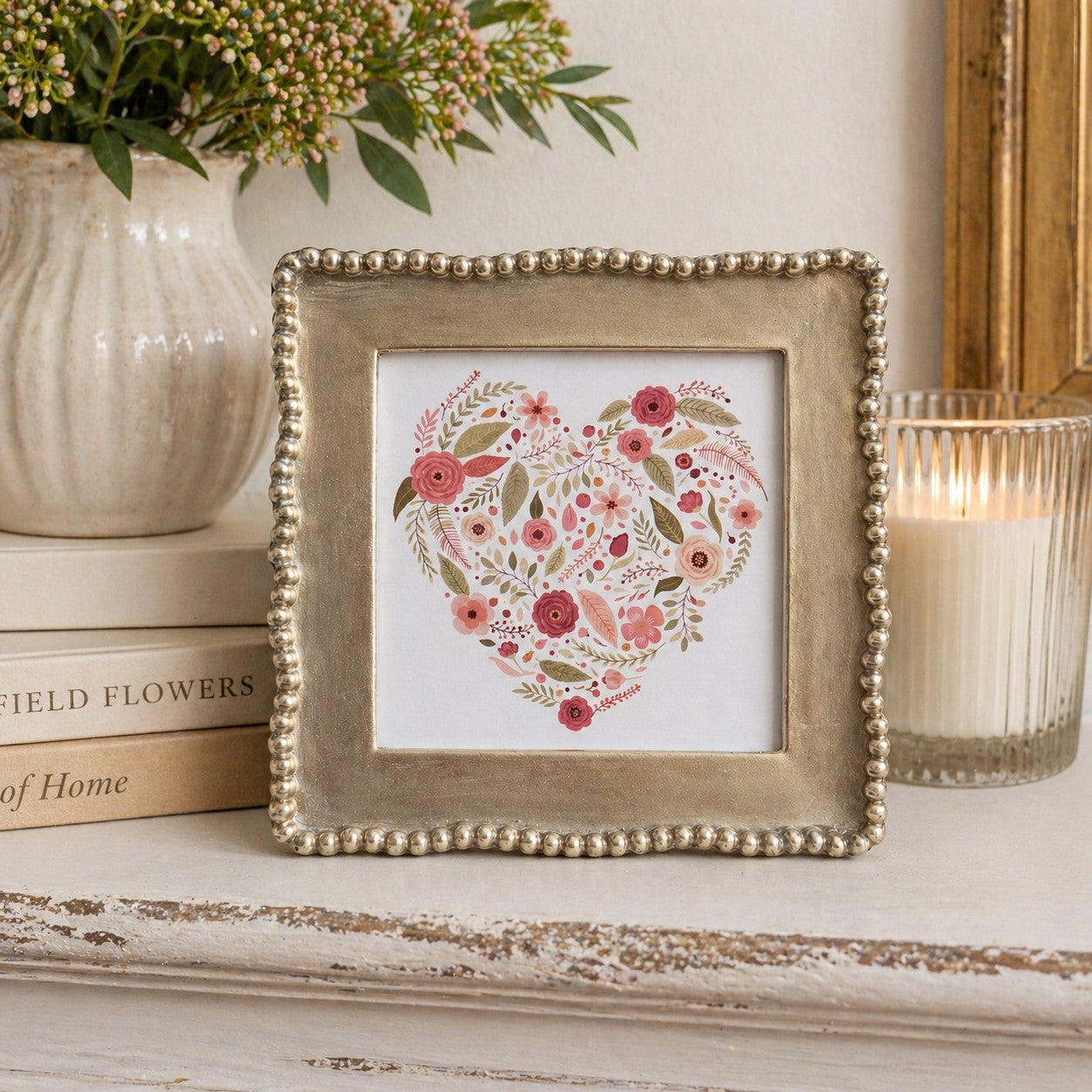 Little Garden Heart | 4x4 Framed Art