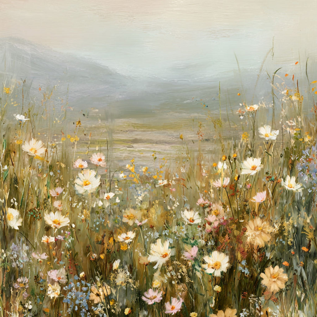 wildflower landscape art print