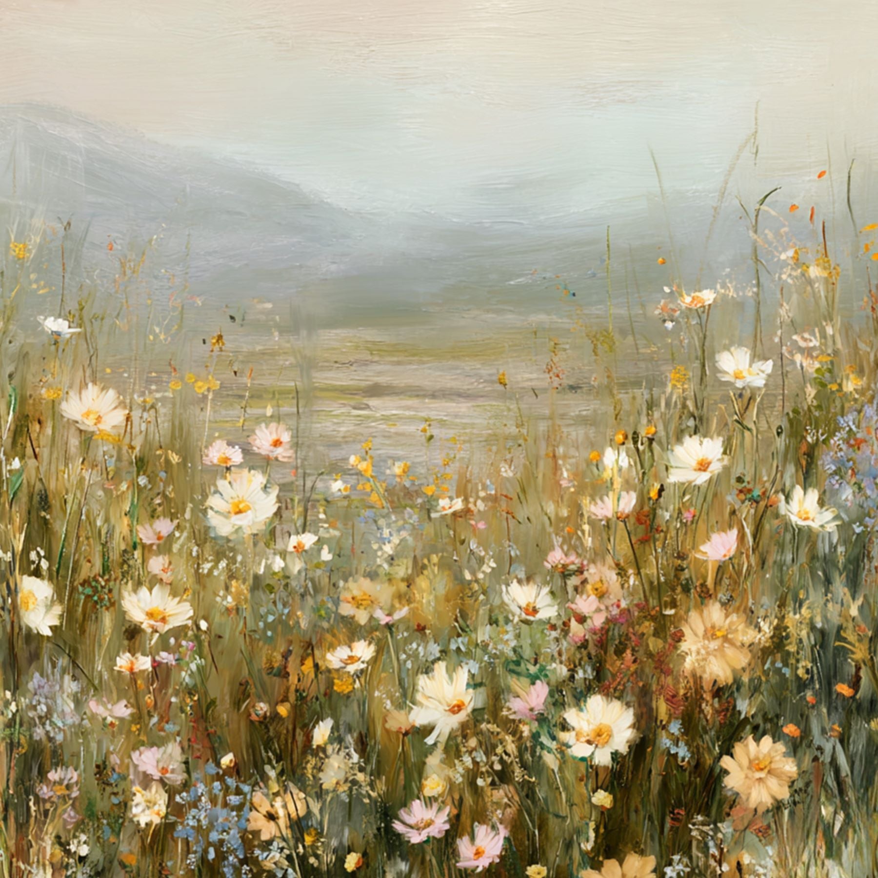wildflower landscape art print