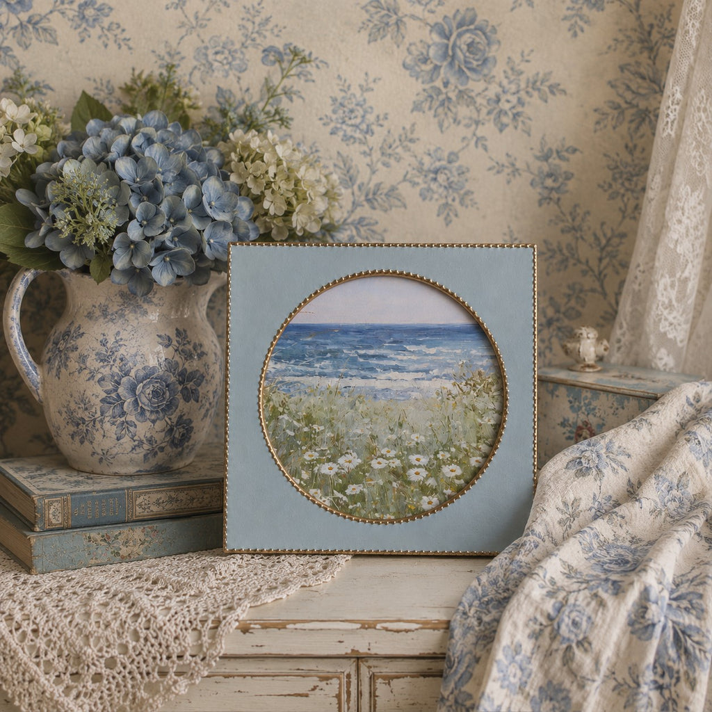 Meadow by the Sea Framed Art Print | 5 x 5