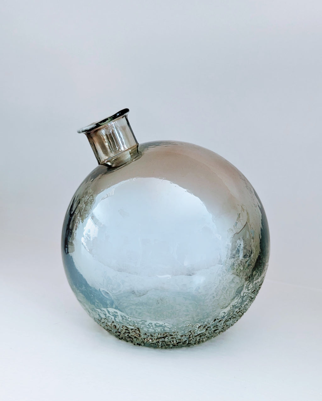 Charlotte Speckled Tilted Glass Sphere Vase