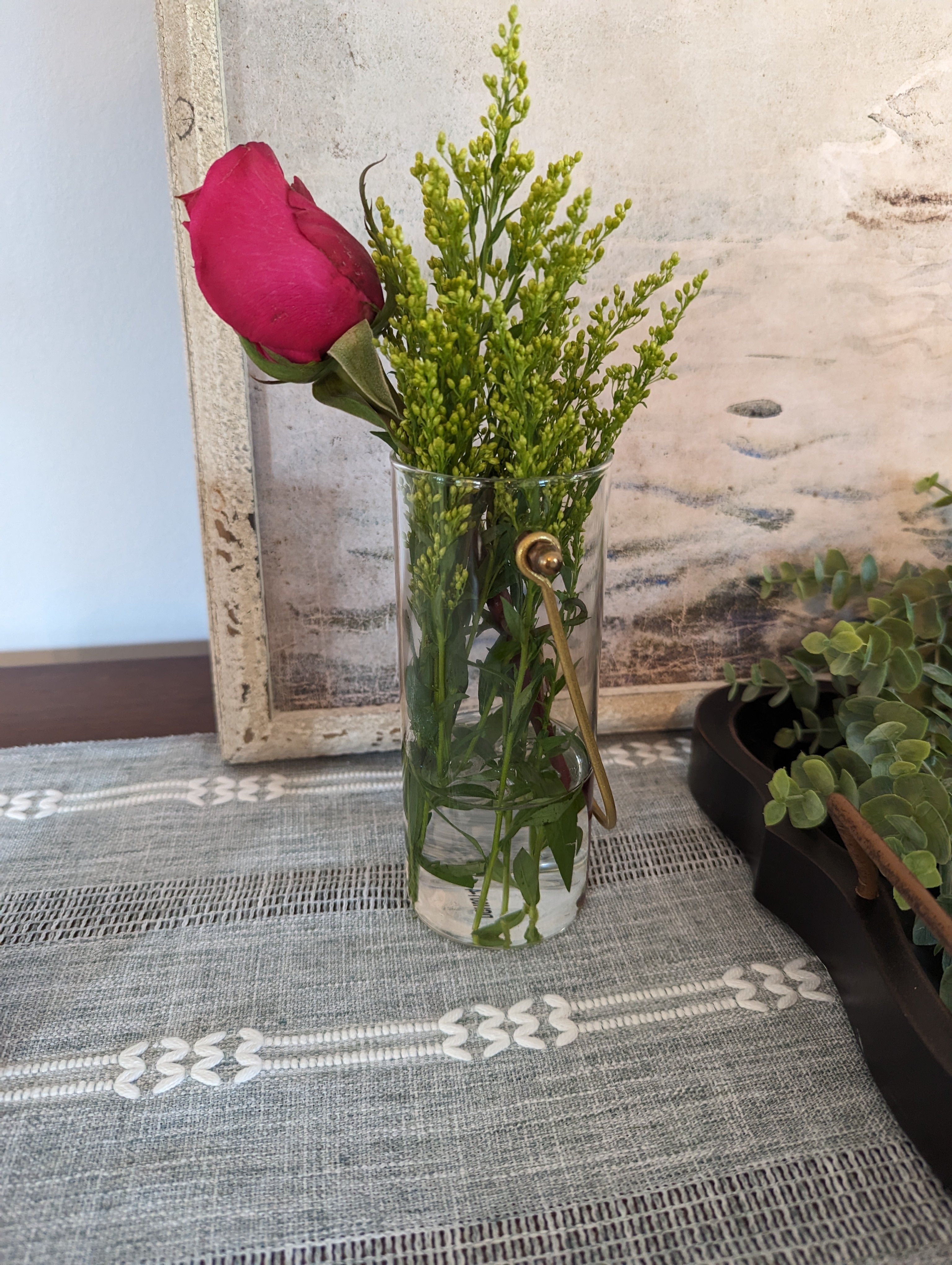 Anya Gold Handle Glass Vase