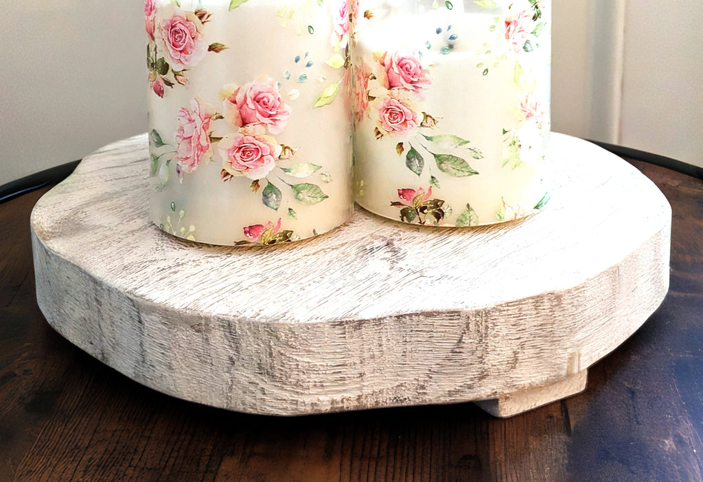 White Slab Wood Tray