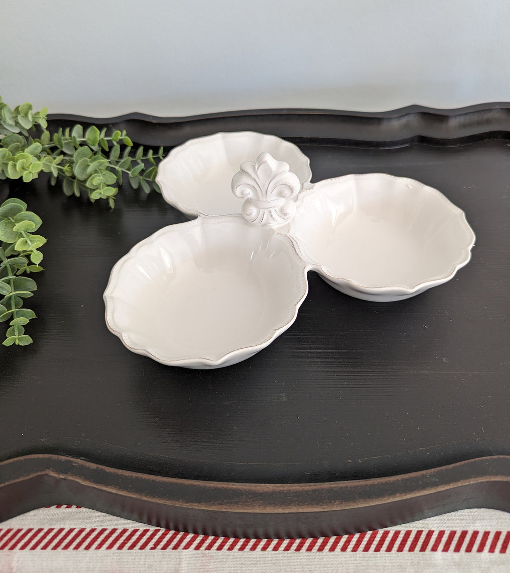 Fleur Tri-Bowl Server