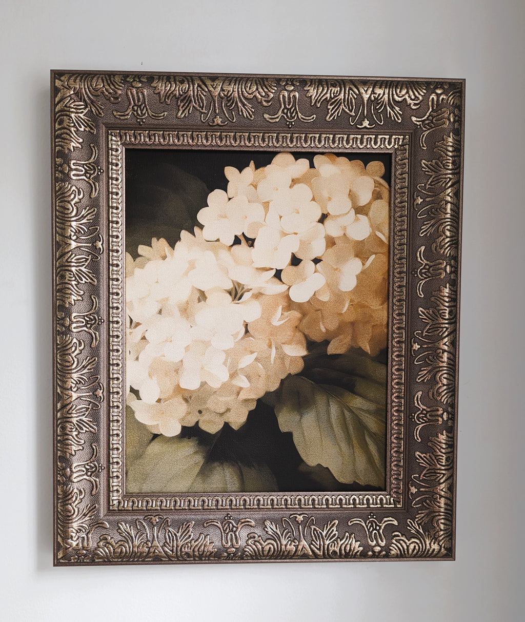 Hydrangea Silver Floral Frame