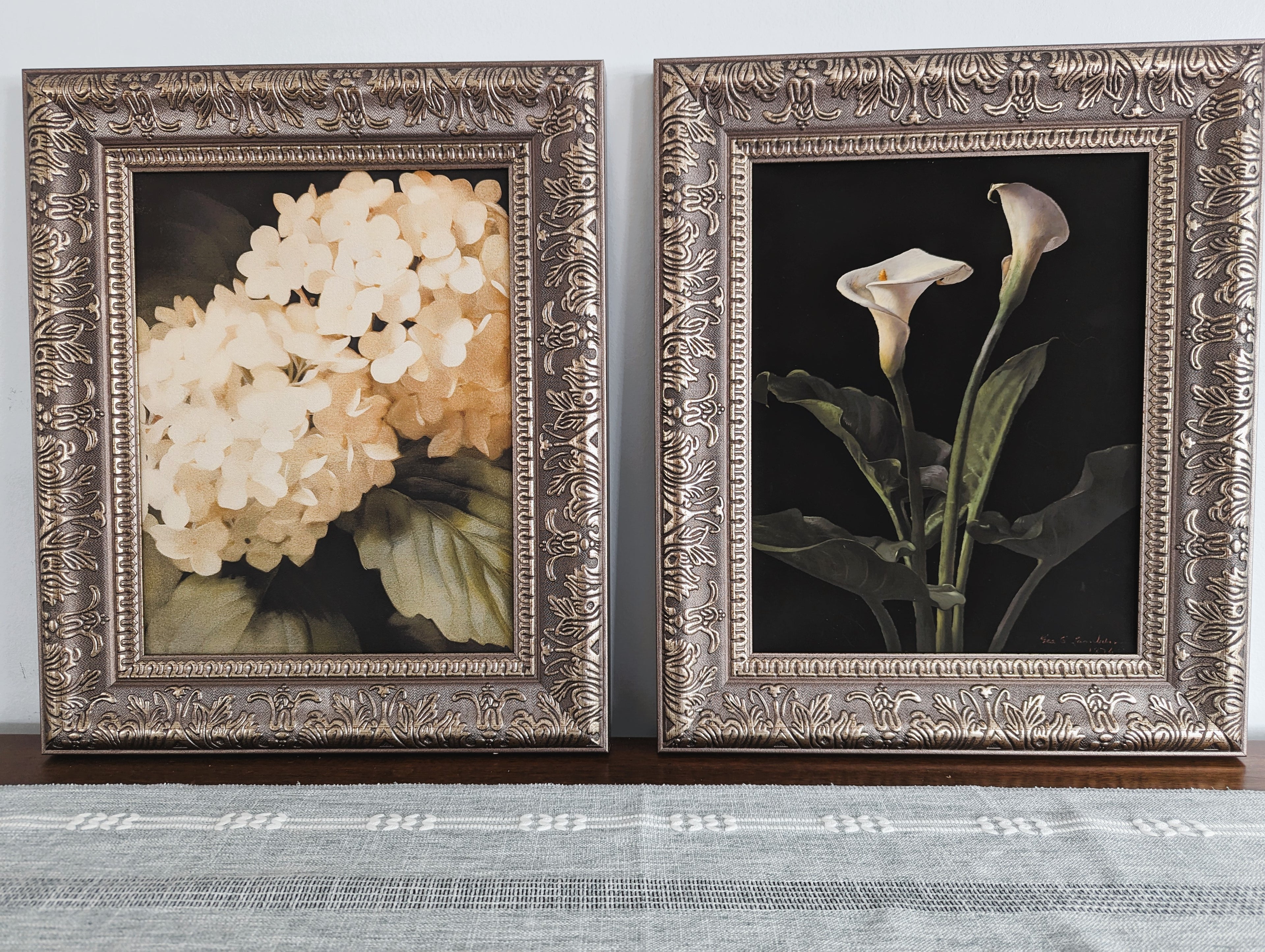 Calla Lily Silver floral frame