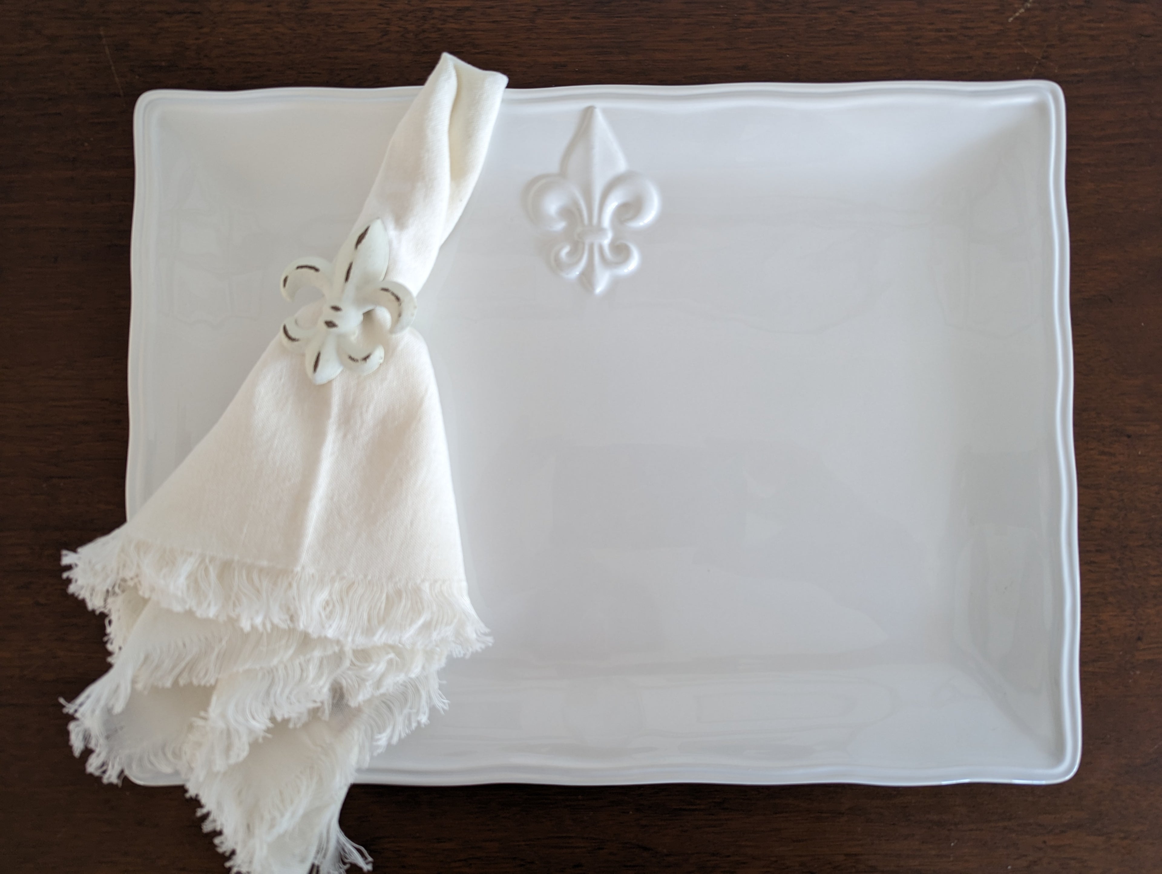 Fleur de Lis Napkin Ring   Set/4