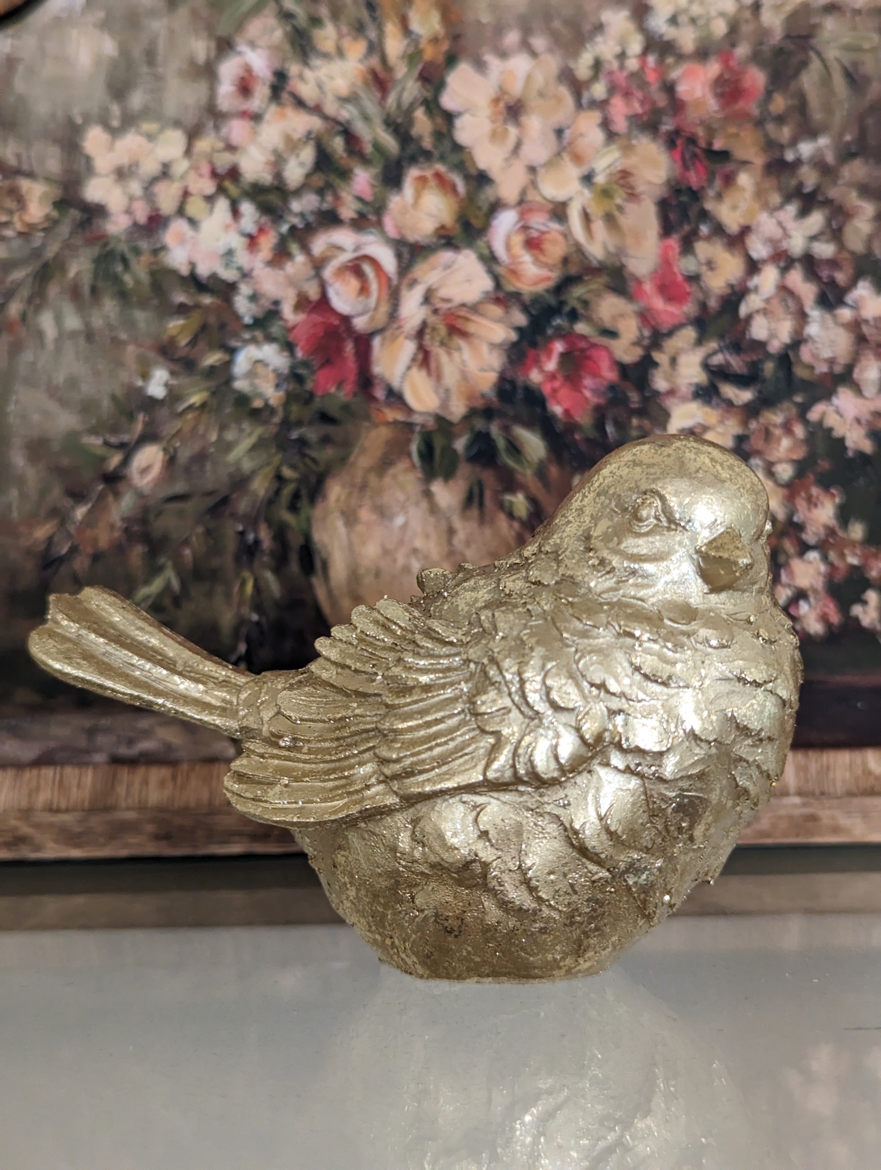 Gold Songbird Figurine