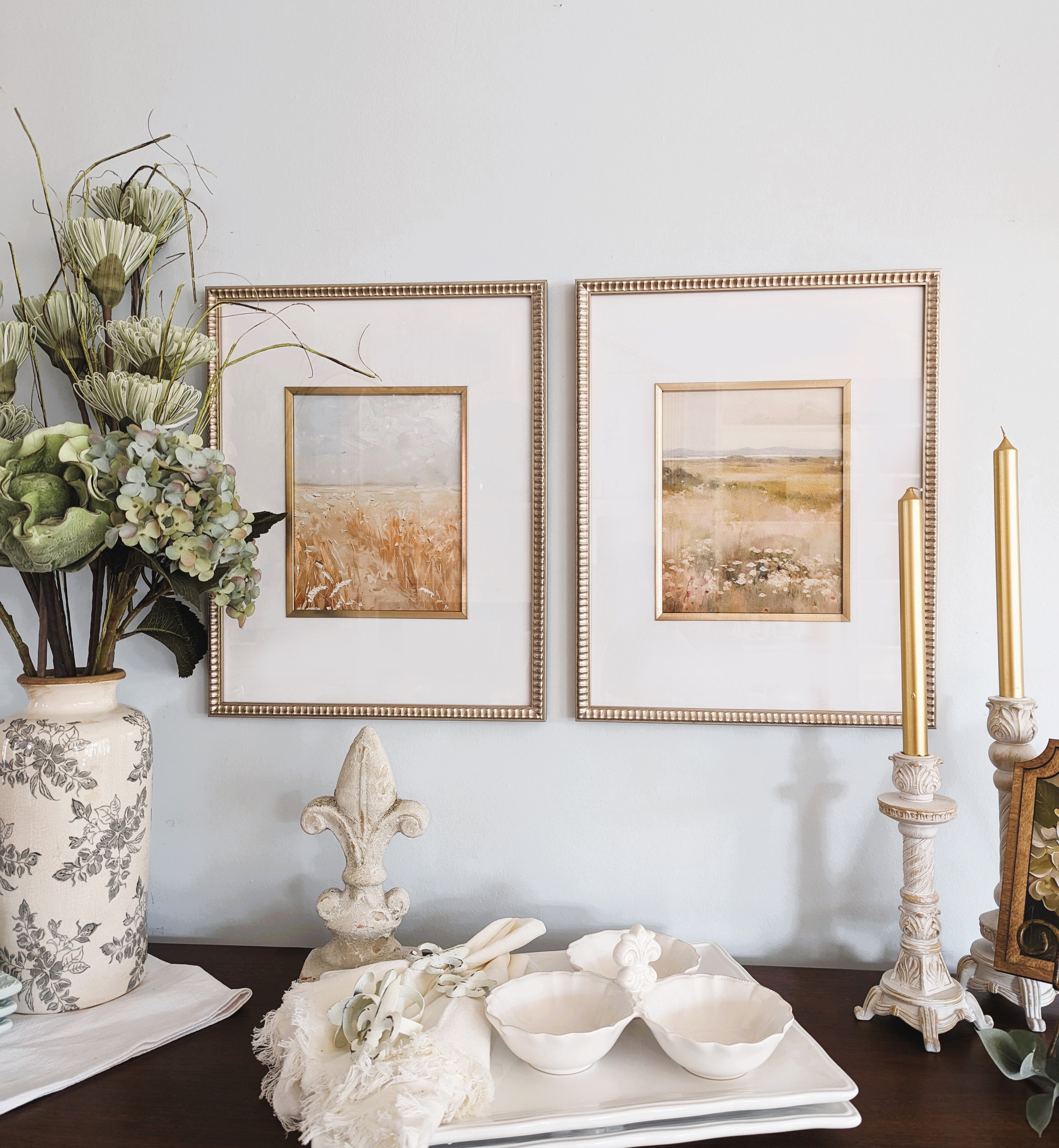 Golden Fields Framed Art | Set of 2