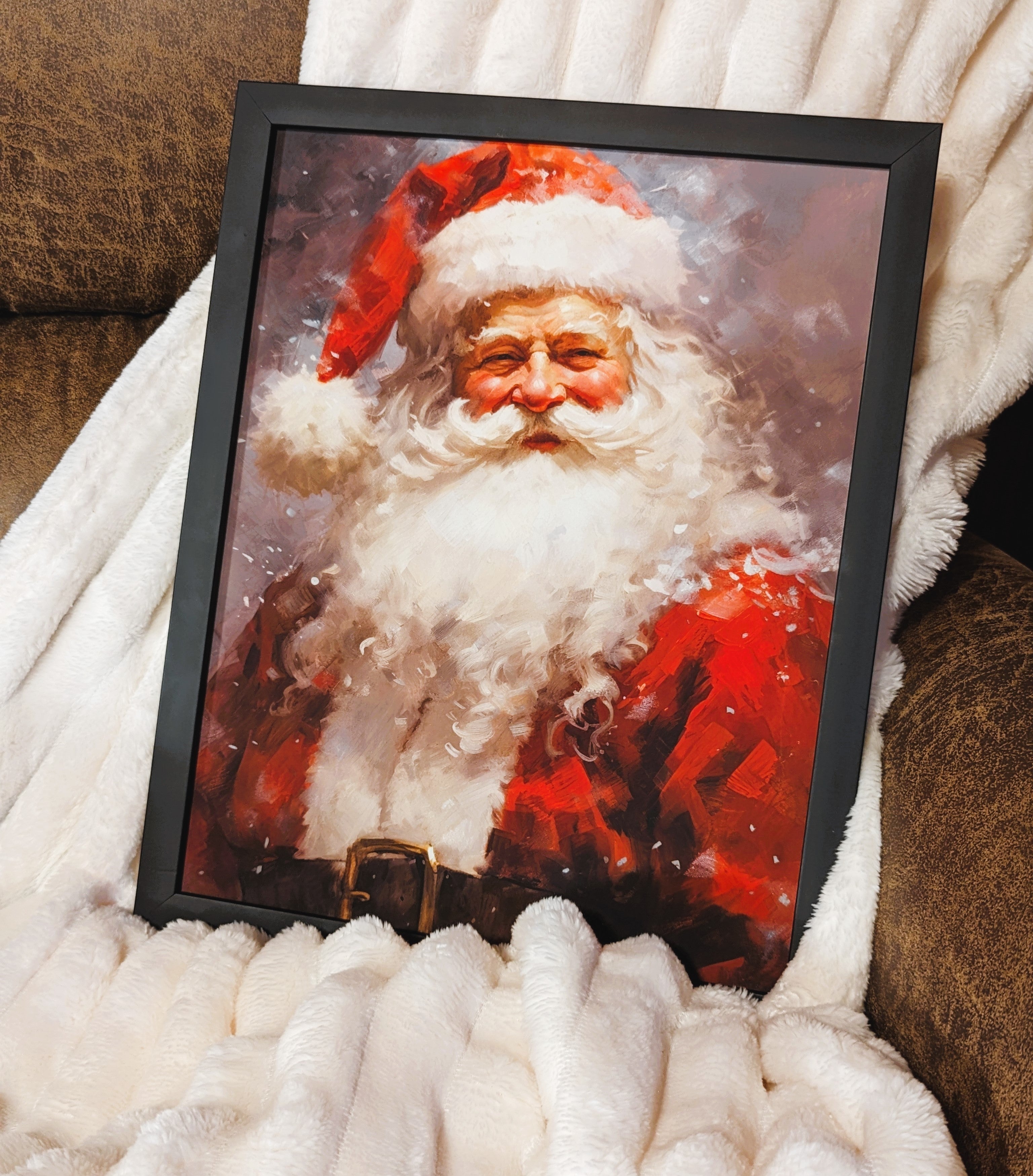 Classic Santa Framed Print | 11" x 14"