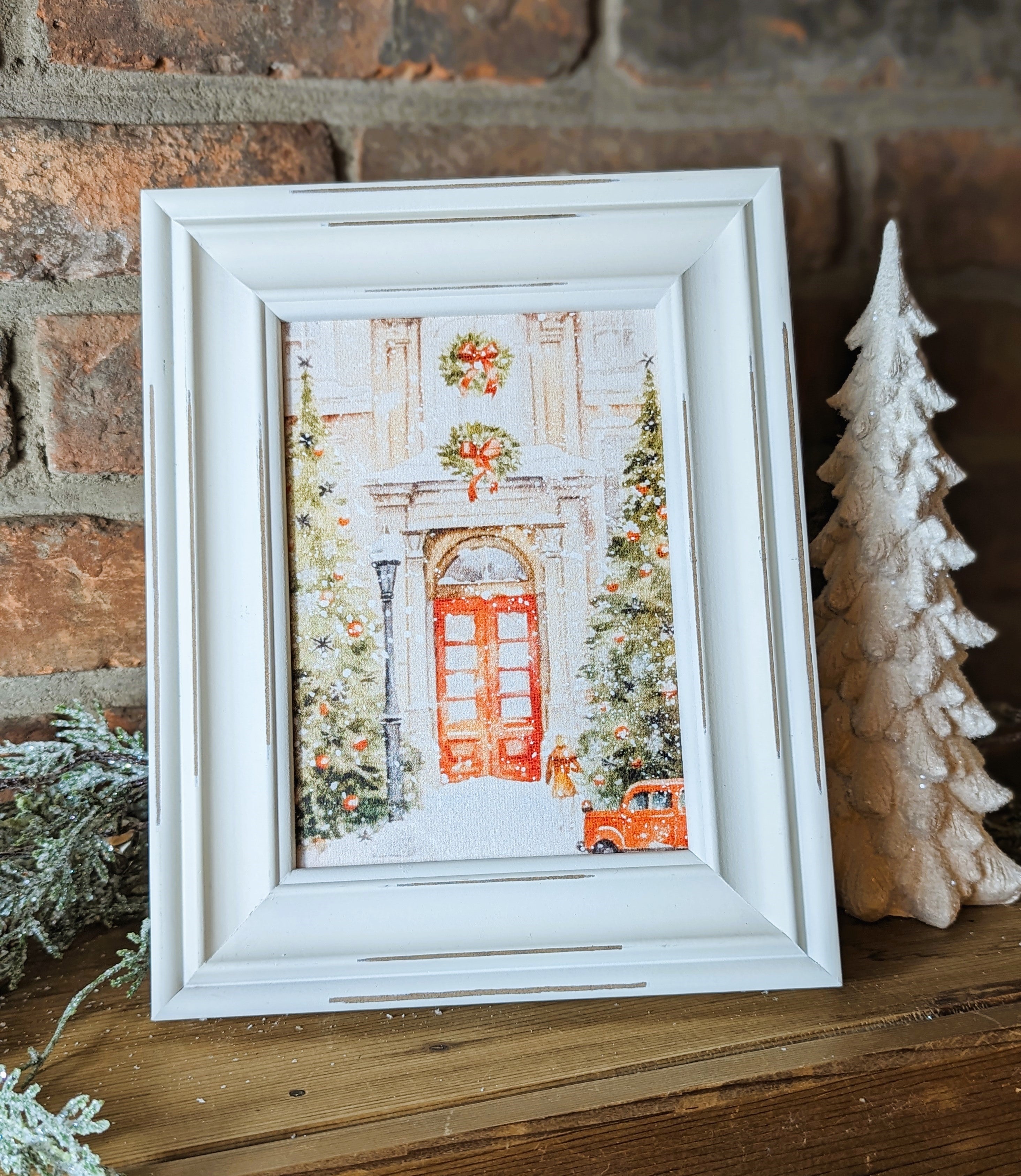 Holiday Doorway Framed Print | 5" x 7"