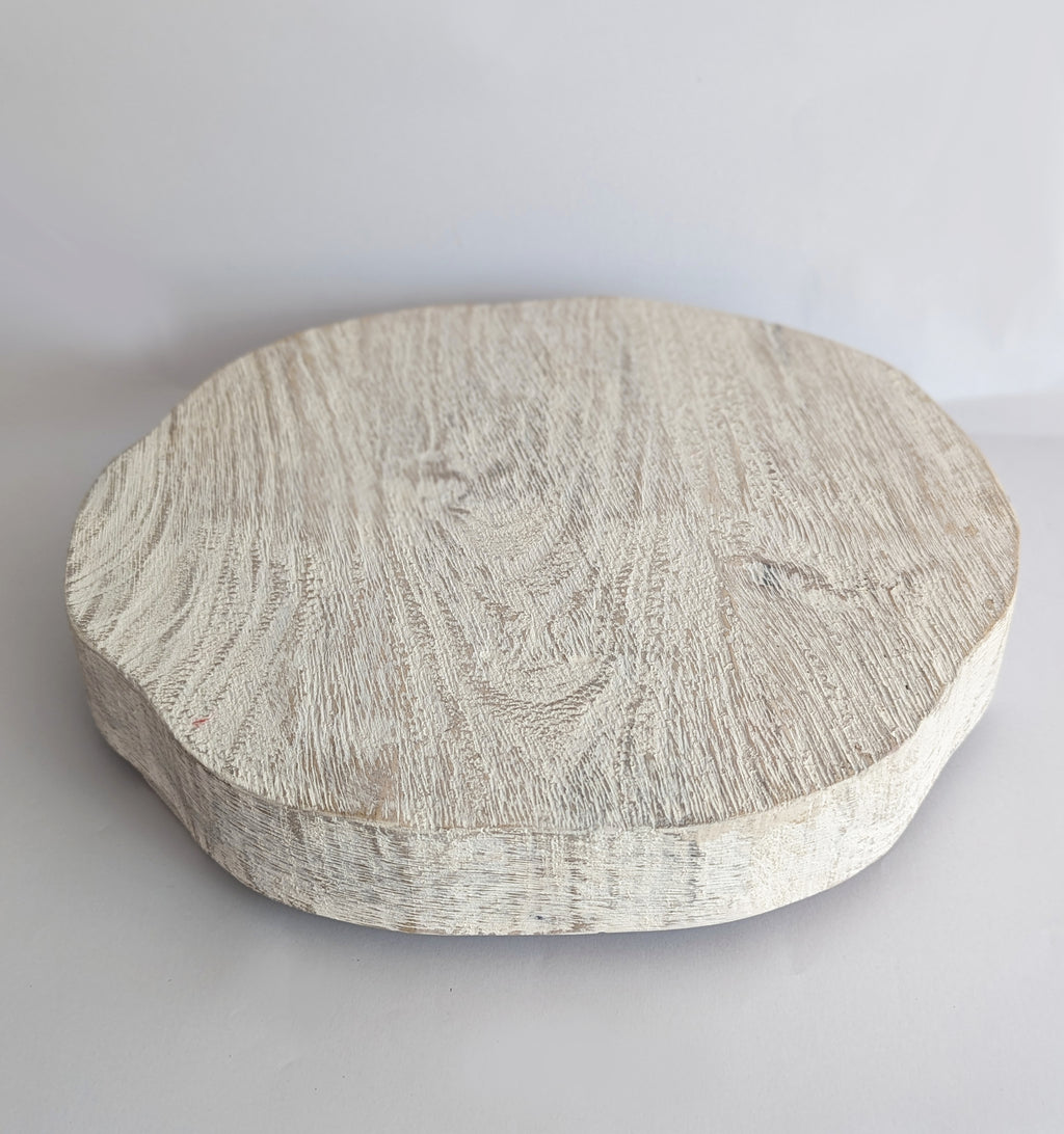 Whitewashed Wood Riser | 10"