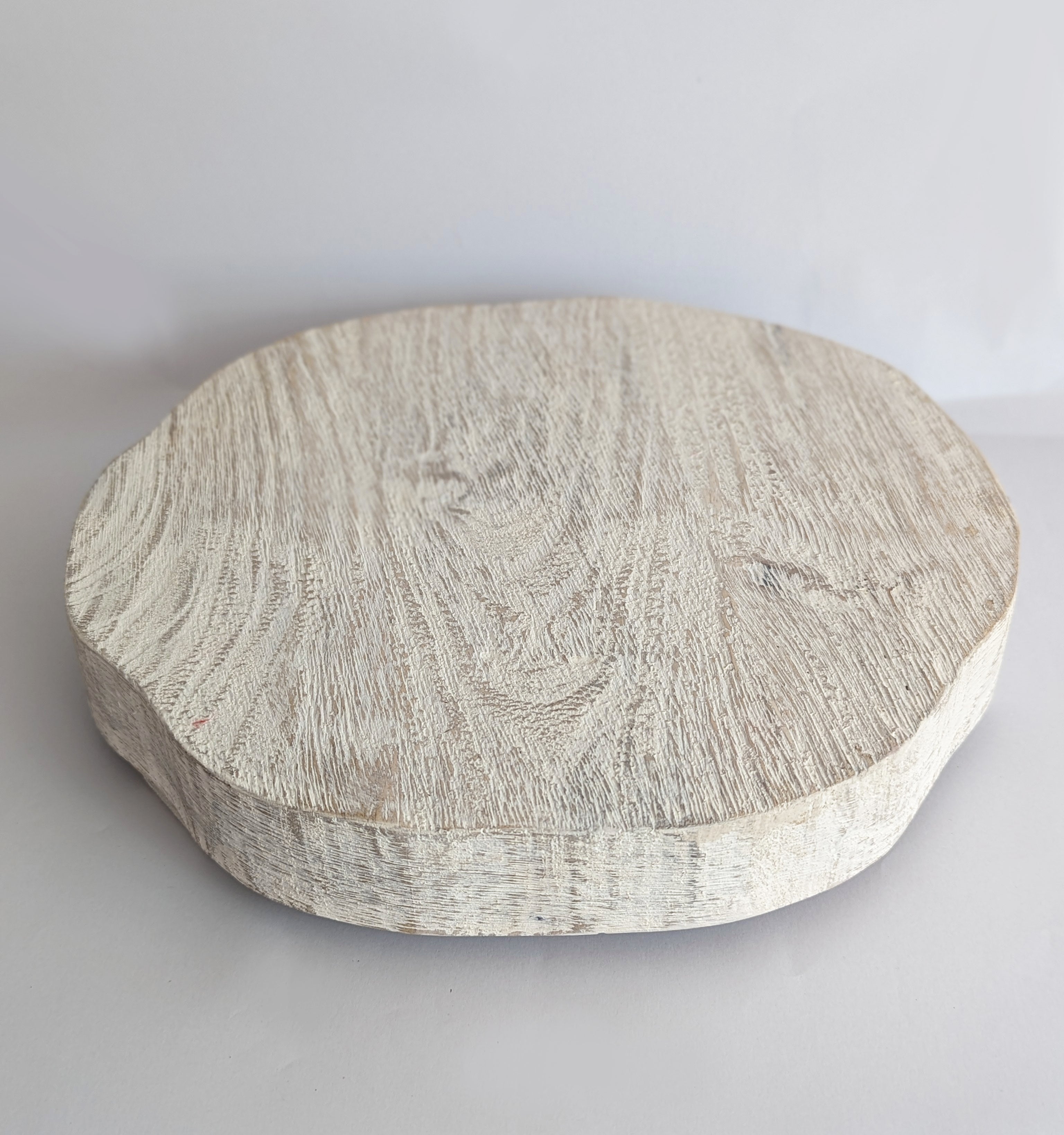 Whitewashed Wood Riser | 10"