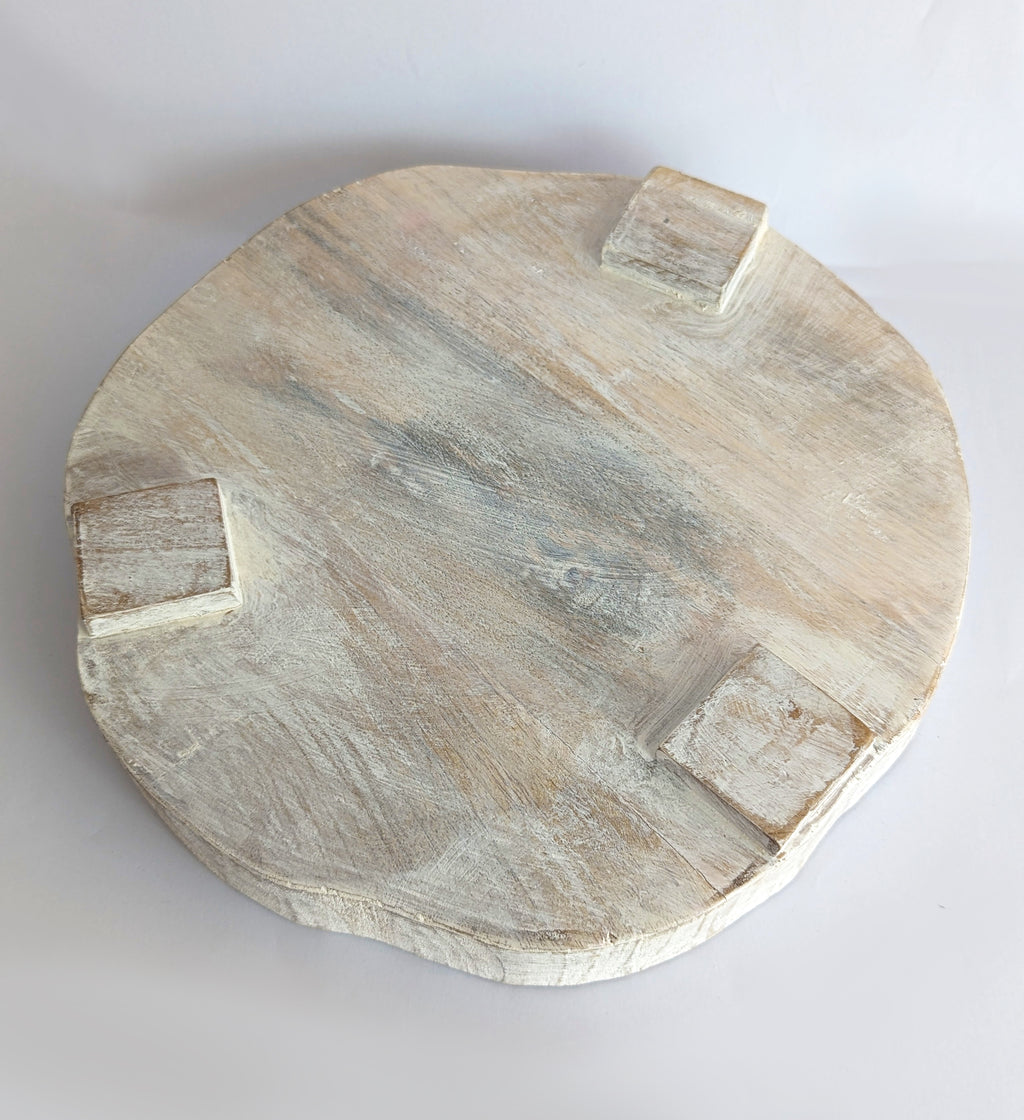 Whitewashed Wood Riser | 10"