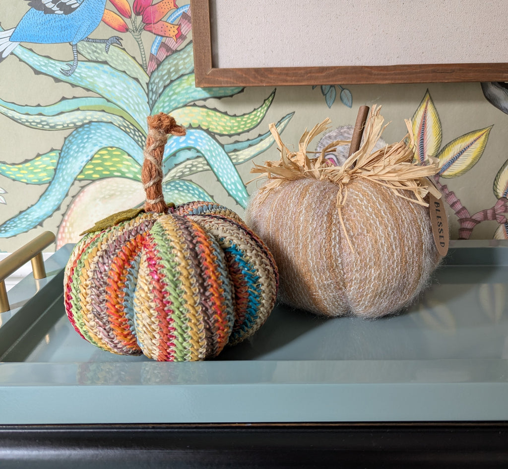 Woven Stripe Pumpkin | 6 x 6"