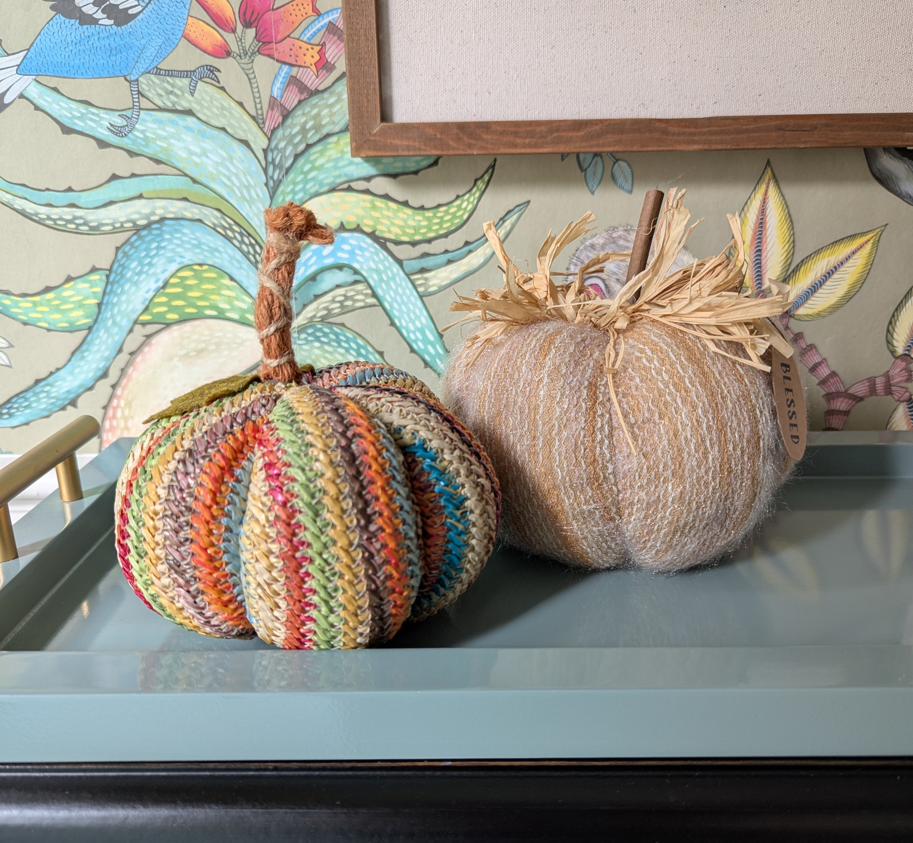Woven Stripe Pumpkin | 6 x 6"