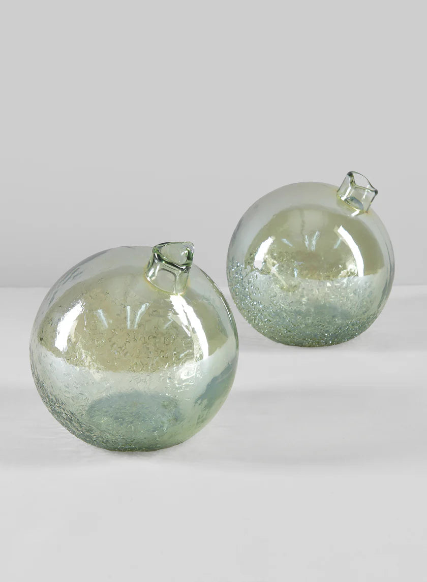 Charlotte Speckled Tilted Glass Sphere Vase