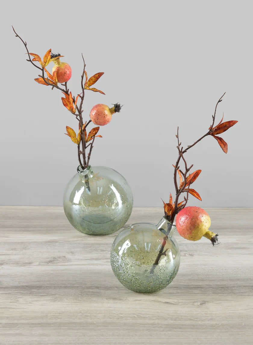 Charlotte Speckled Tilted Glass Sphere Vase