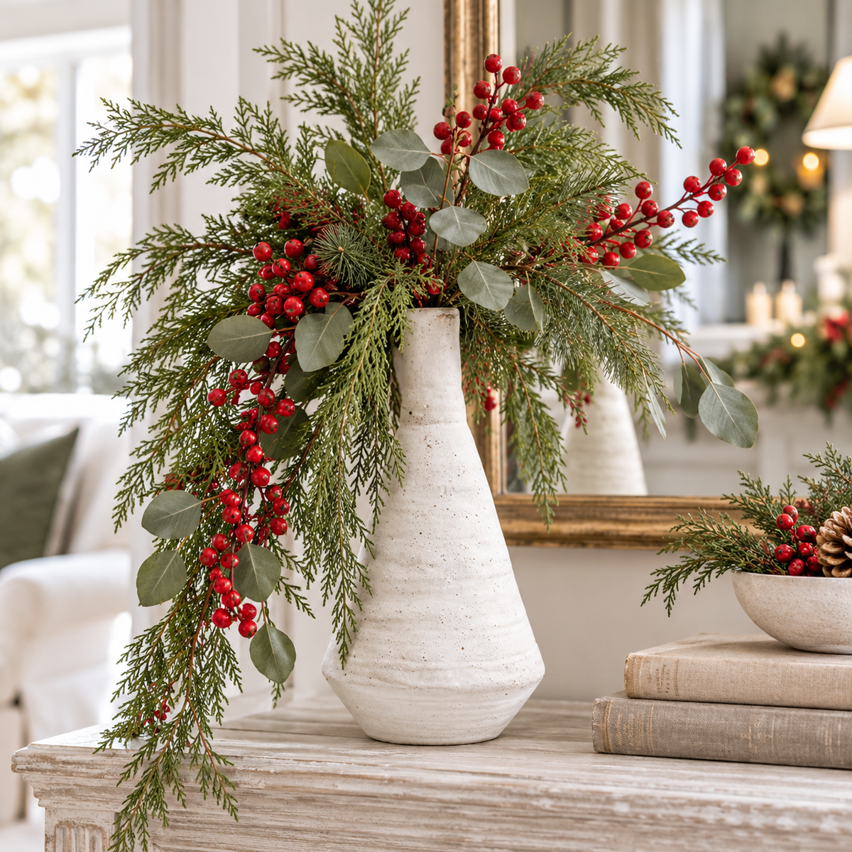 Handcrafted Matte White Vase | 12.5"