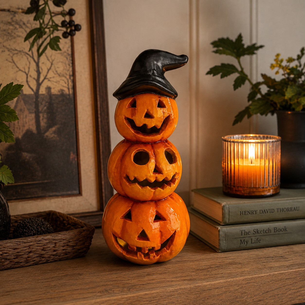 Stack-O-Jacks LED Pumpkin | 8"