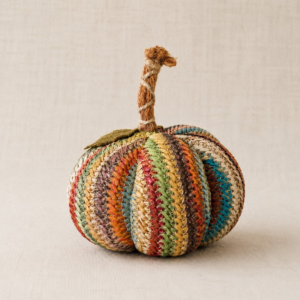 Woven Stripe Pumpkin | 6 x 6"
