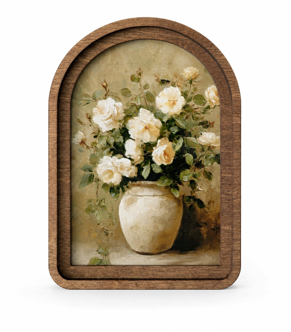Vintage Rose Framed Arch | 7 x 9
