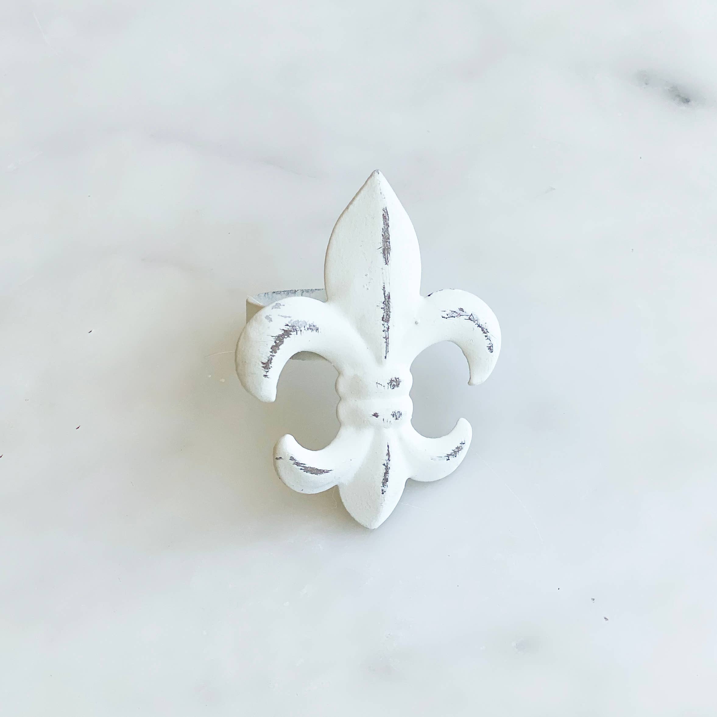 Fleur de Lis Napkin Ring   Set/4