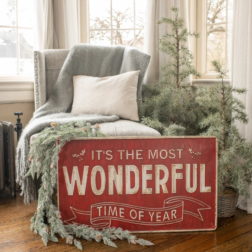 “Wonderful Time of Year” Metal Sign